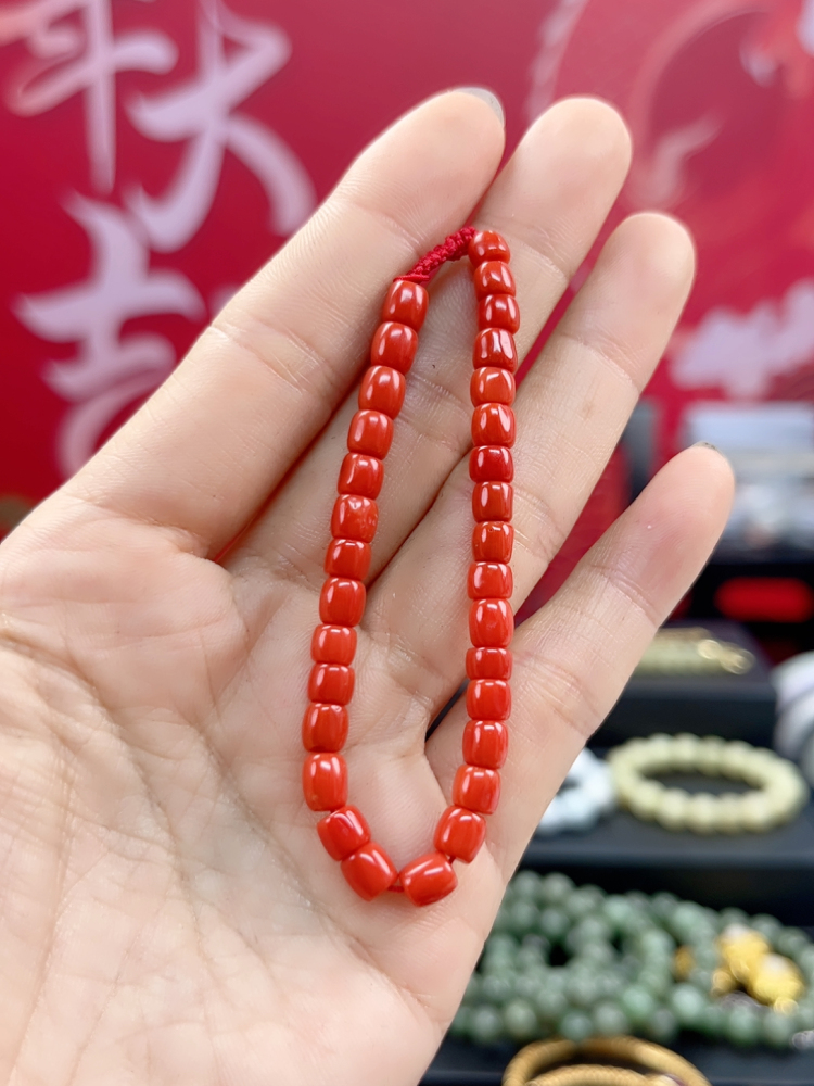 【映时】红珊瑚手链5桶珠