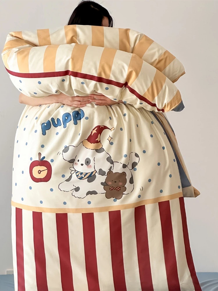 多宝雅2026春夏新款全棉大版数码印花四件套·恰帕狗