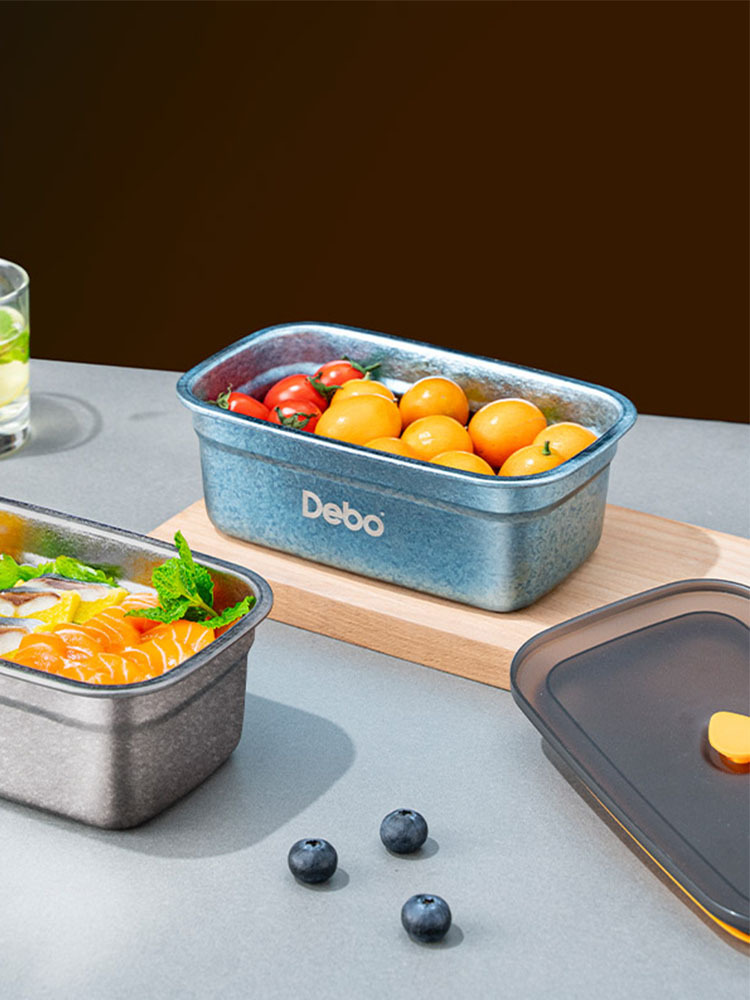 德铂 阿加莎纯钛饭盒1000ml DEP-954·灰色