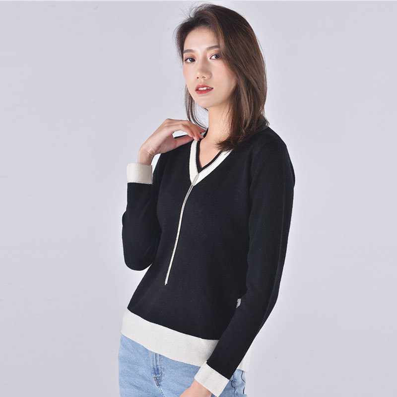 香奈儿风女士羊毛衫y5187·黑色y5187