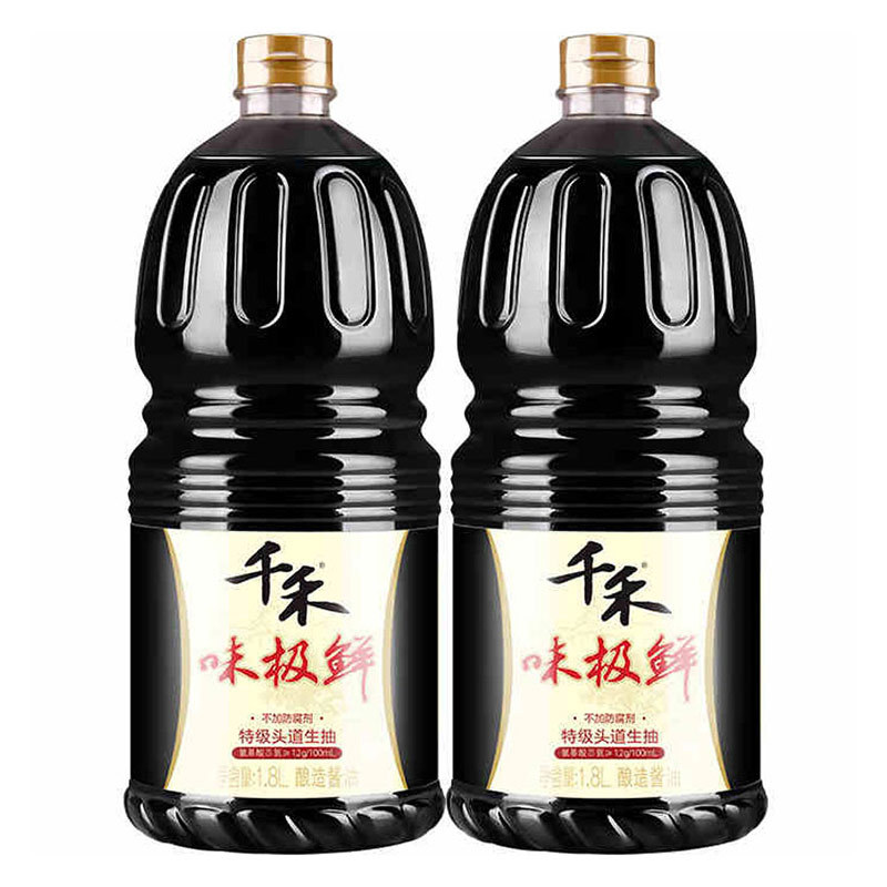 千禾味极鲜酱油生抽1.8L /桶*2桶