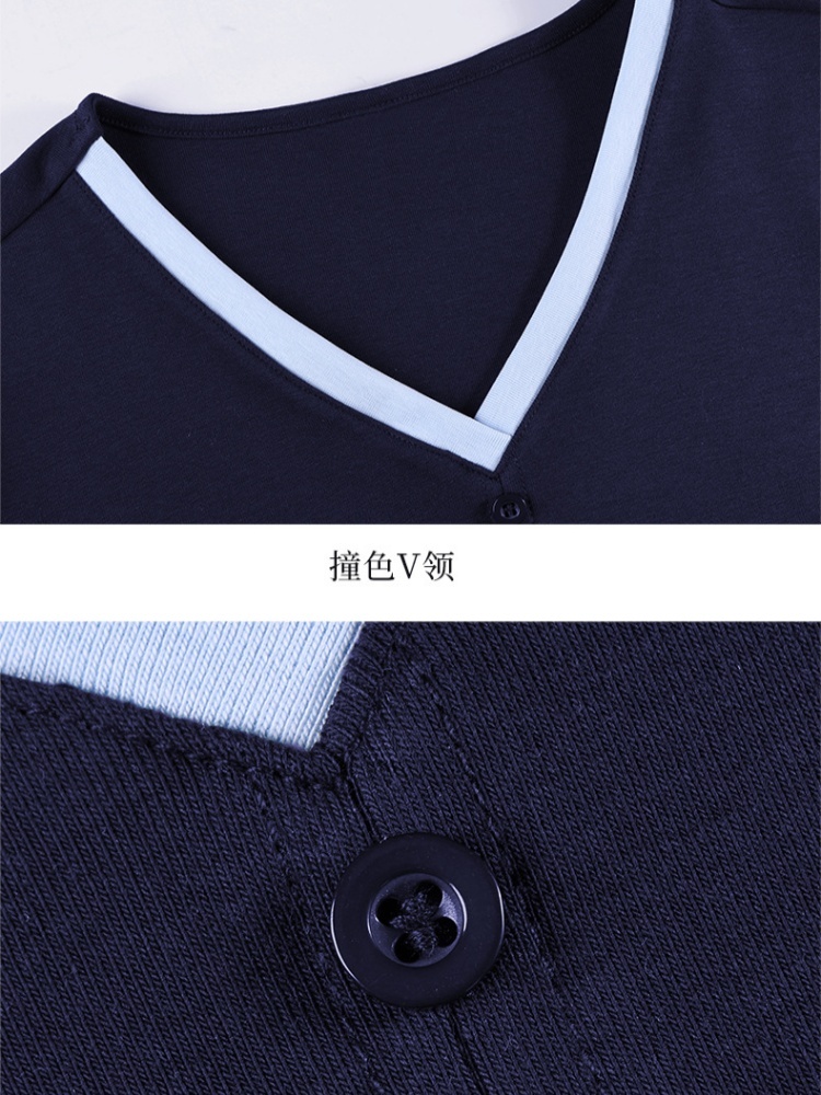 【92精梳棉】轩凌子双层V领T恤XS82610003·深花灰