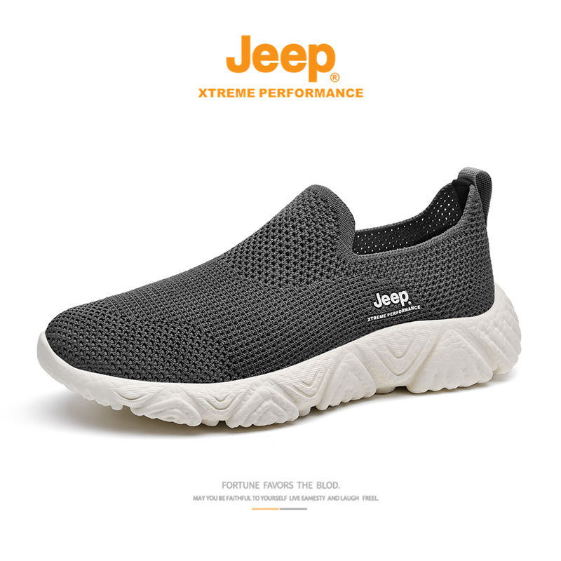 jeep吉普男夏季透气网面鞋薄款防臭轻便软底防水网鞋布鞋J111291254·灰色
