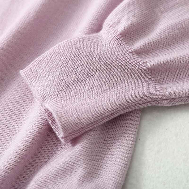 玉露浓 薄款经典羊绒衫·桑蚕丝+羊绒·大码宽松版！紫玫色