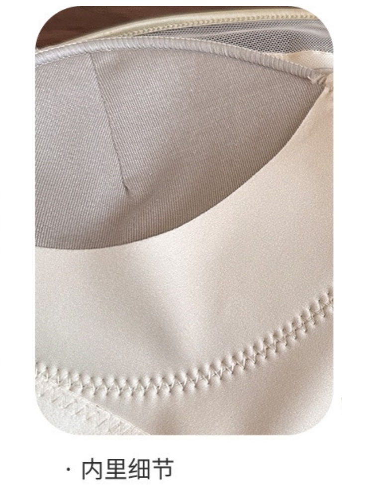 【100蚕丝内里】雅美乔薄杯透纱文胸2618·米白色