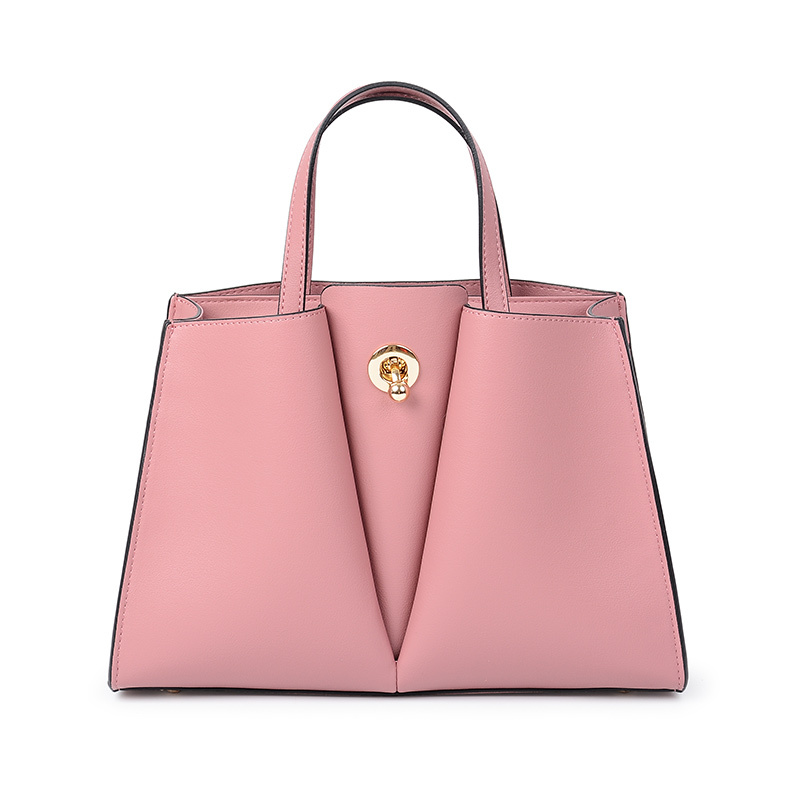 路易华菲V型手提包（粉色）·粉红色~