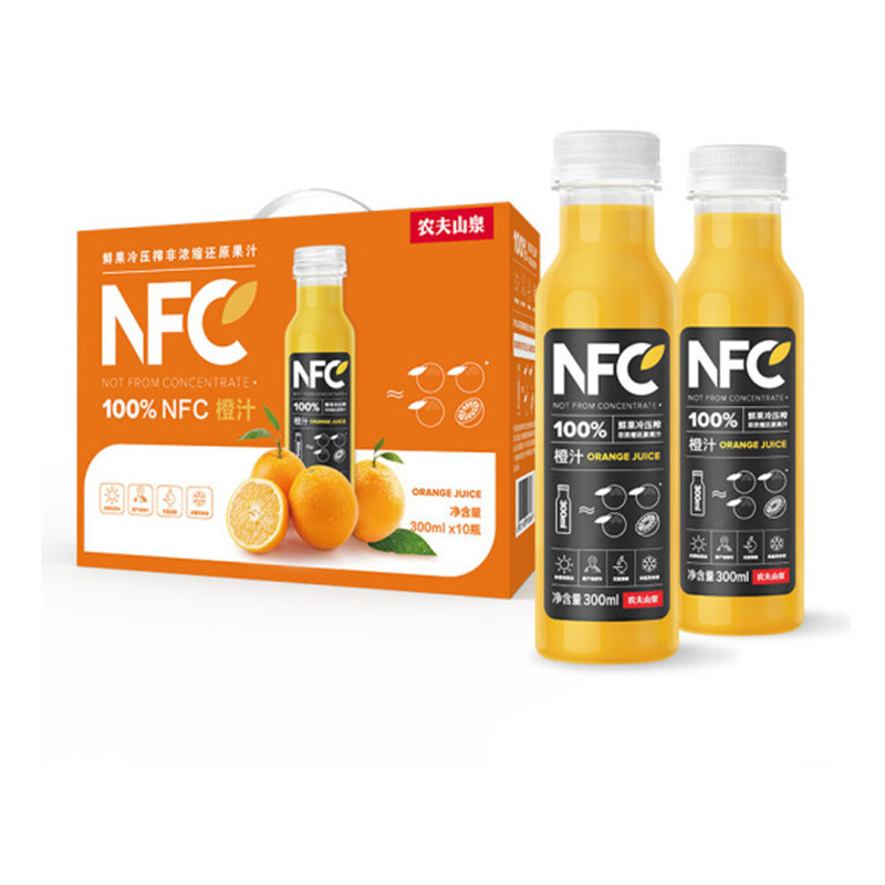 农夫山泉nfc100橙汁礼盒30010只装