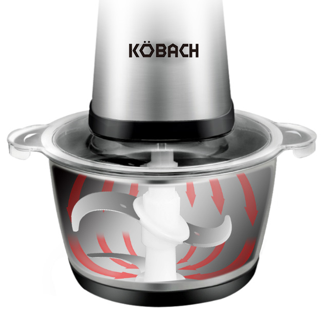 康巴赫-电动绞肉机料理机-不锈钢杯碗（KBH-180）-·银色