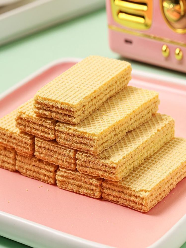 无蔗糖玉米威化饼干 100包 粗粮饼干 充饥代餐小吃整箱 8g/包