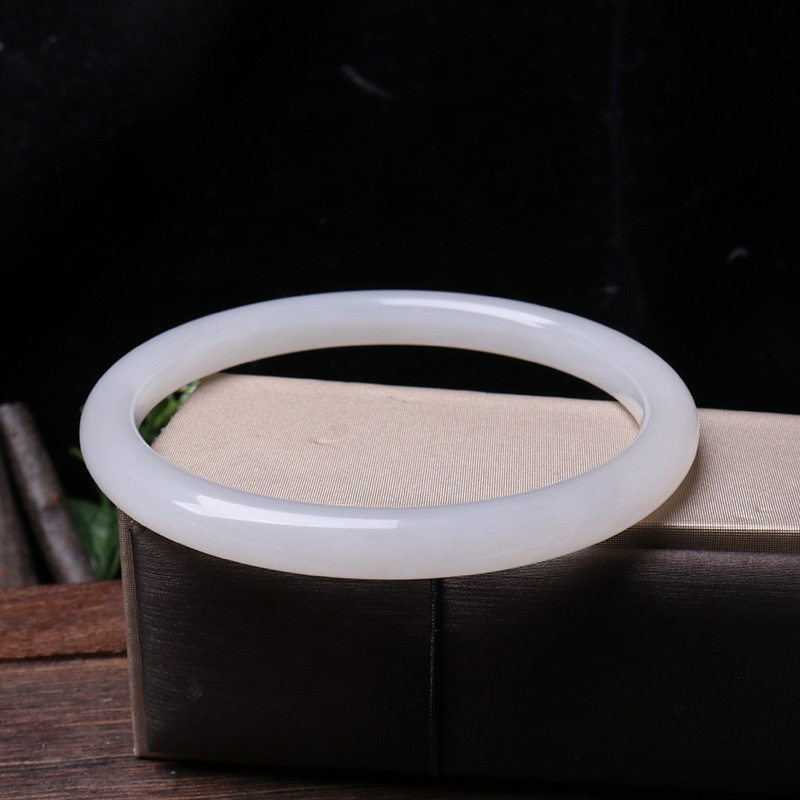 映时羊脂玉叮当镯63mm