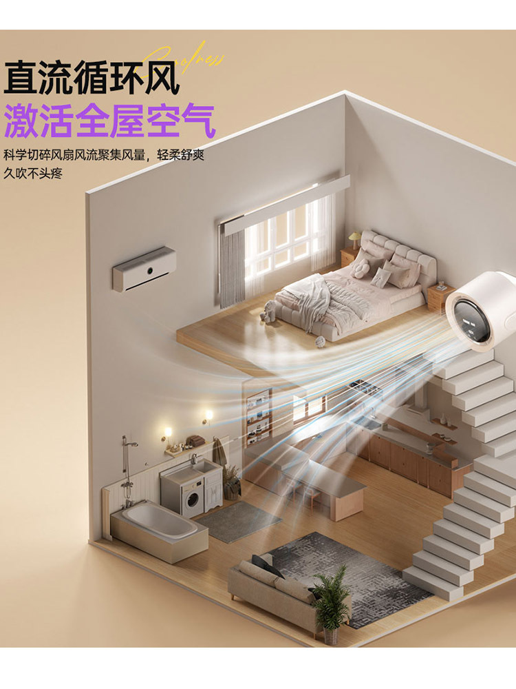 充电款usb数显高速涡轮小风扇·【充电款】5000毫安