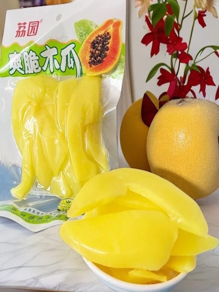爽脆木瓜 150g*5袋 腌制凉果酸甜可口蜜饯果脯 休闲零食袋装