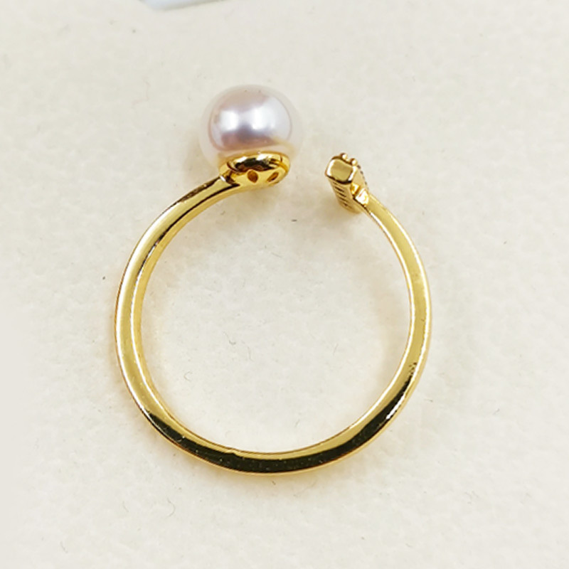 明益珠宝T形珍珠戒指