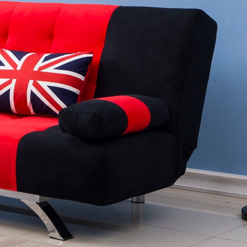 雅客集艾琳娜休闲沙发颜色可选·黑色配红色FB-20303BL