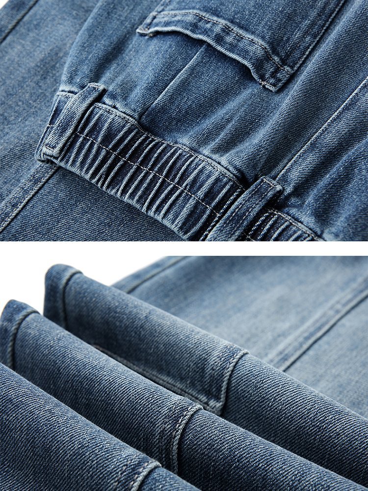 【大牌代工厂出品】和顺圣春秋牛仔弯刀裤26002·蓝色