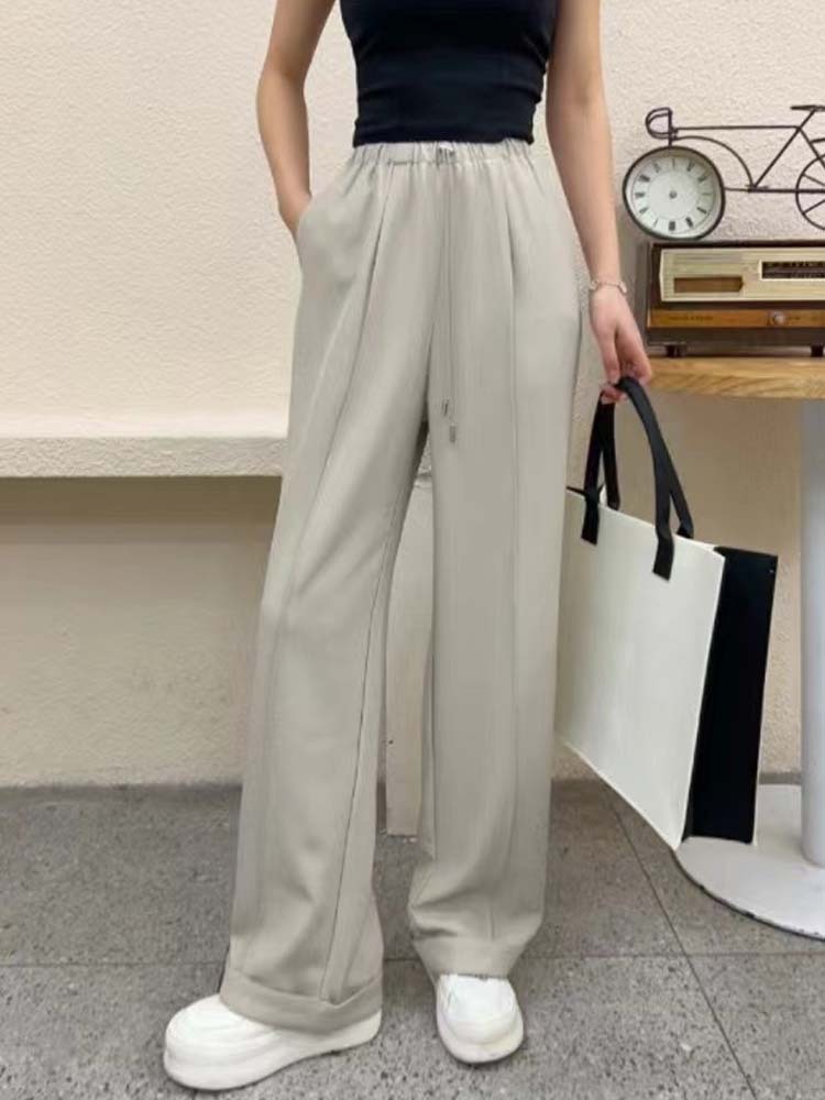 米彩微姿 特价秒杀春季新款西装直筒裤·米灰色