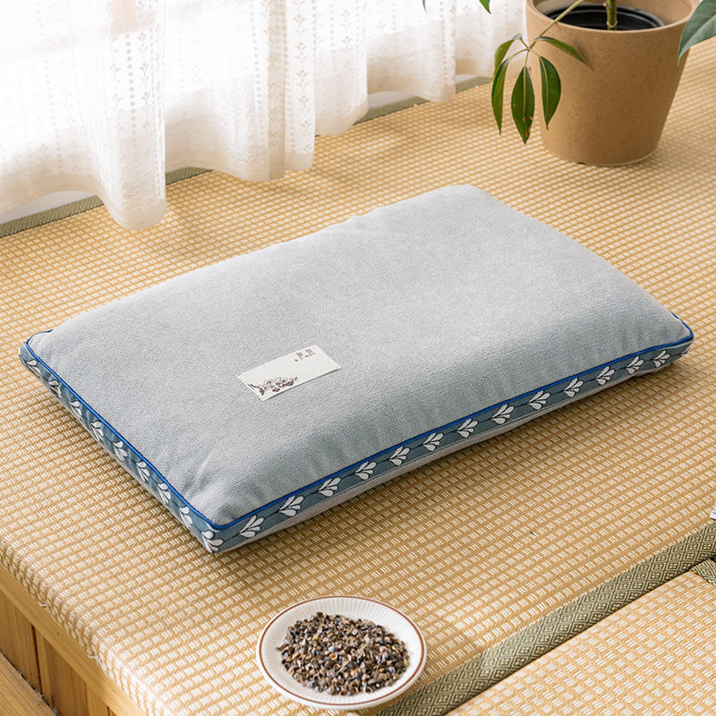 罗蒙 麻绒全荞麦枕枕头枕芯·灰色