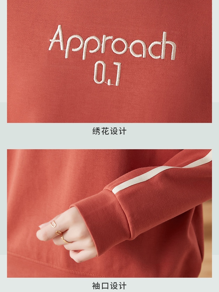 轩凌子字母休闲卫衣S92310506·黑色