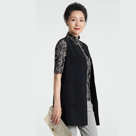 首页 服饰 女装 上衣 菁夫人时尚外搭马甲·黑色  商品货号:789489
