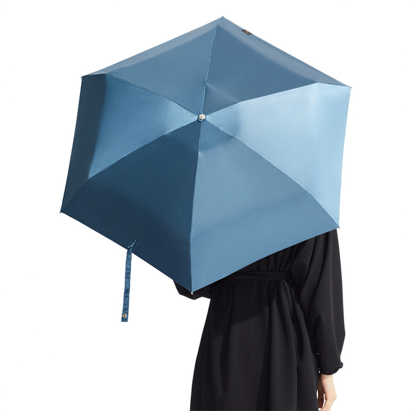 蕉下太阳伞防紫外线遮阳伞女防晒胶囊伞便携晴雨伞·真丝蓝
