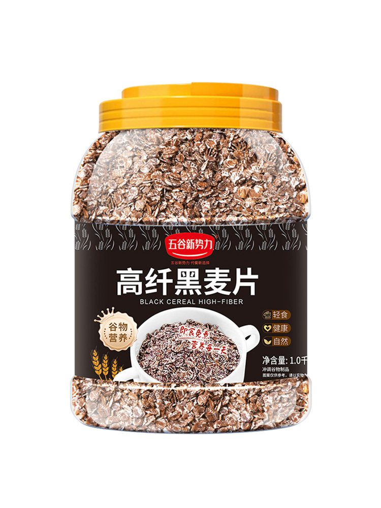 新势力 高纤黑麦片1000g*1罐