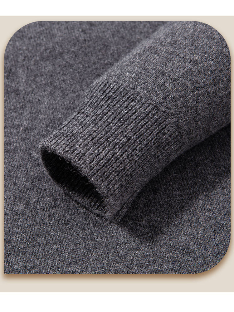 欧奈丝 男士假两件V领羊毛衫NSM5259001·黑色