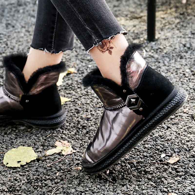 首页 服饰 鞋靴 靴子 厘蔻牛皮雪地靴2628-6·枪色  商品货号:759745