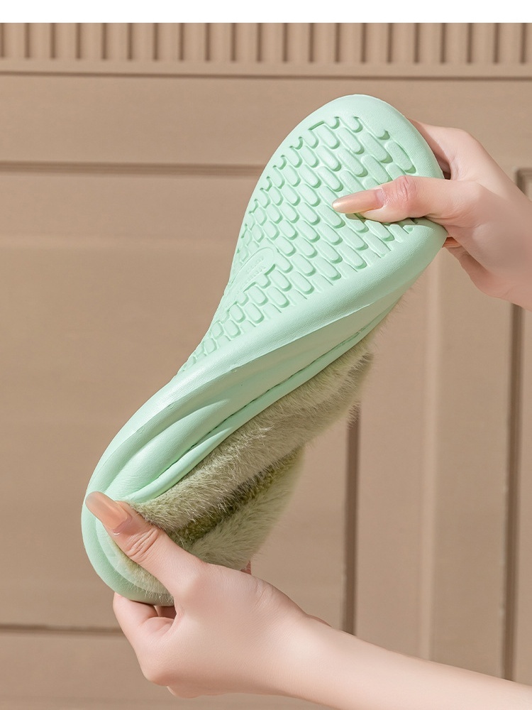 哈美EVA毛毛绒小熊拖鞋4双948·颜色随机