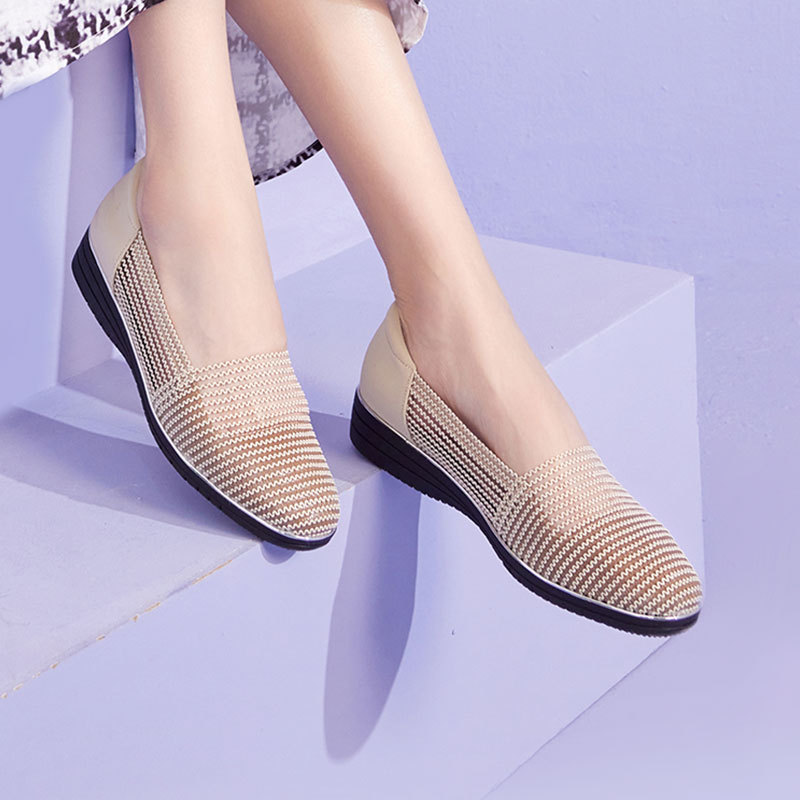 日本品牌pansy女士镂空休闲鞋·金色