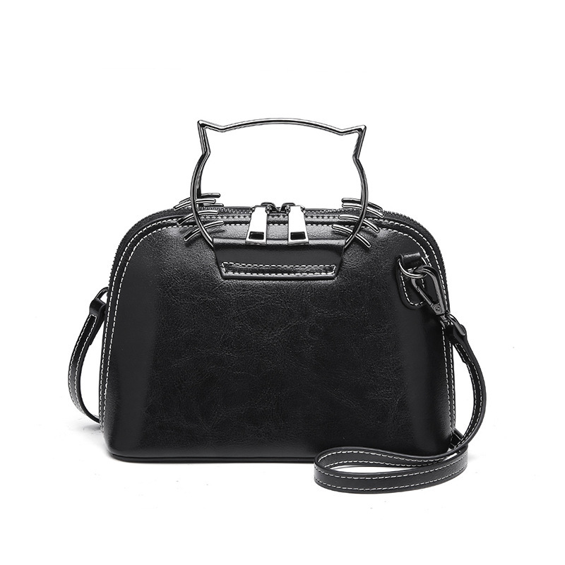 搭歌2019夏新款潮流牛皮时尚金属手提单肩斜挎可爱小猫女式小包610429