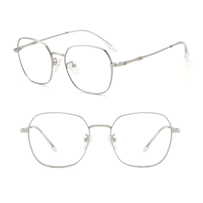 骊佳LJGOOD防蓝光眼镜时尚钛架眼镜框平光镜可配近视2533·银色