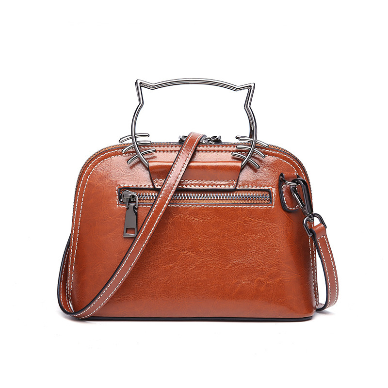 搭歌2019夏新款潮流牛皮时尚金属手提单肩斜挎可爱小猫女式小包610429