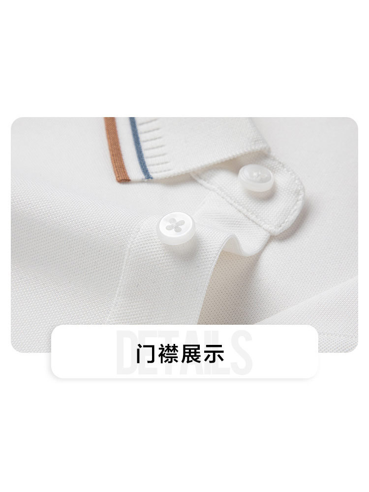 罗蒙休闲男士t恤短袖polo衫14LP50220·白色