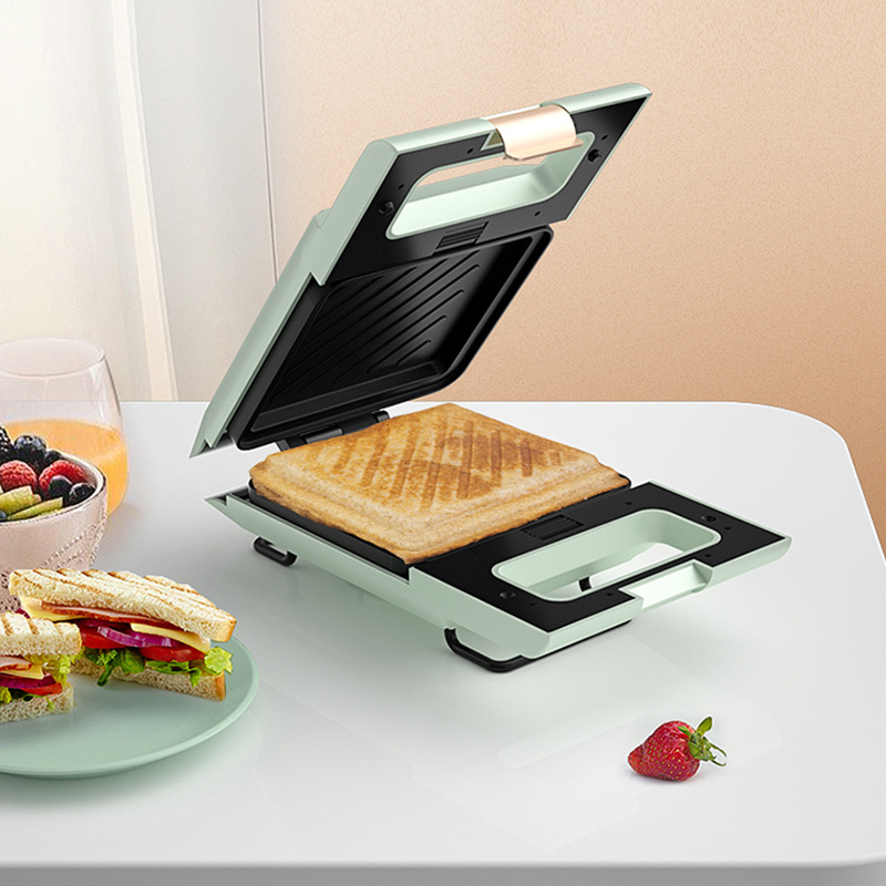 志高 ZG-BC301早餐机轻食机可拆洗双面电饼铛压烤机·绿色