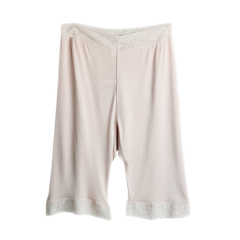 布休依-泓凯-桑蚕丝打底裤双面针织防走光打底裤（长）·黑色