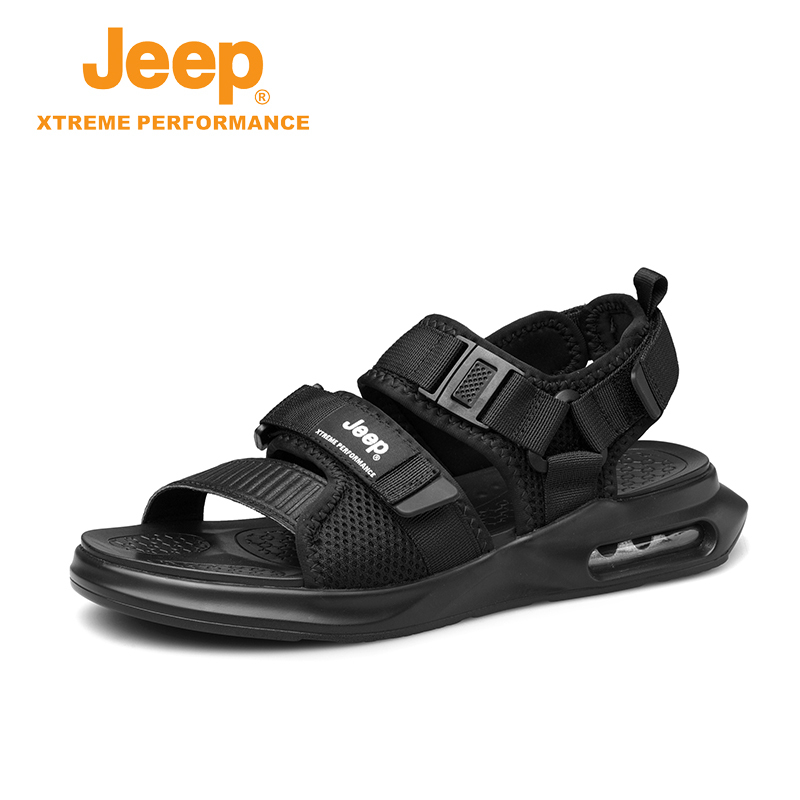 jeep新款气垫运动凉鞋男款潮J021291514·黑色