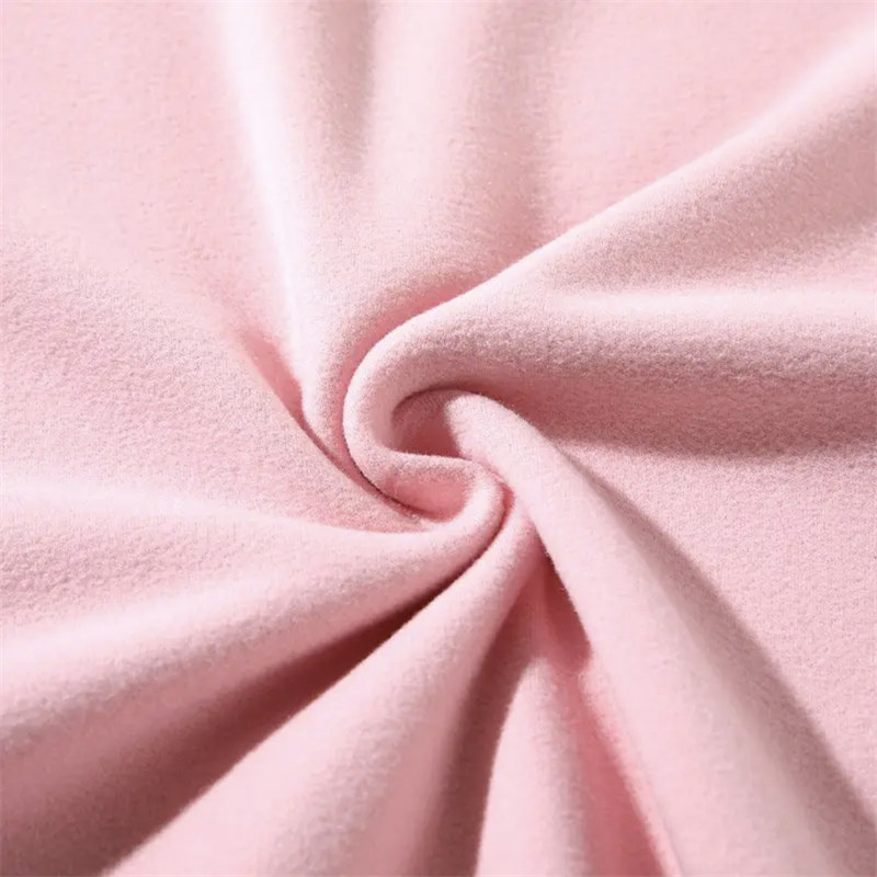 纤丝鸟超柔恒暖随形裁女士圆领套装·蜜粉色