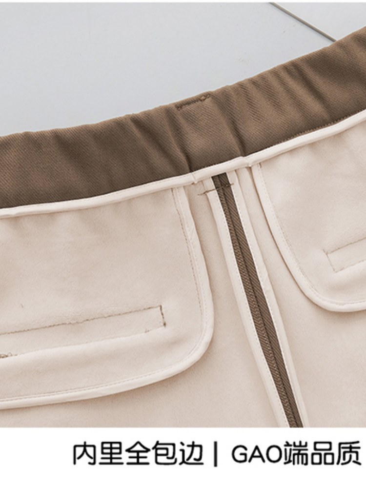 【大牌代工厂出品】和顺圣加绒天丝醋酸窄版阔腿裤2816A·黑色