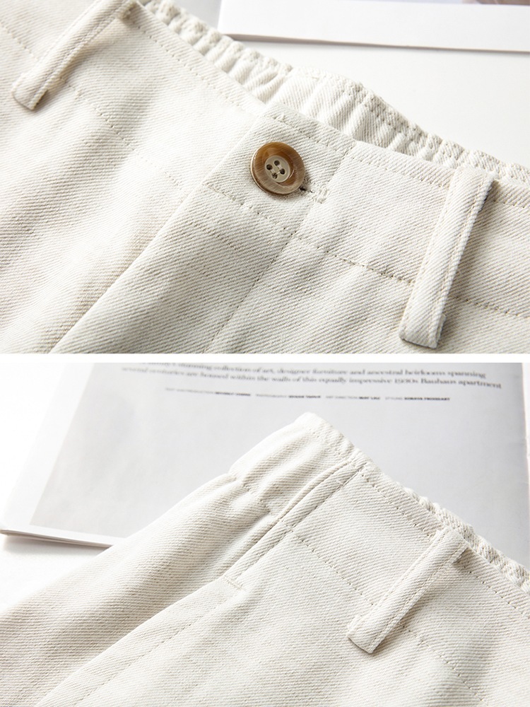 【大牌代工厂出品】和顺圣春秋天丝亚麻窄版阔腿裤26009·麻本色