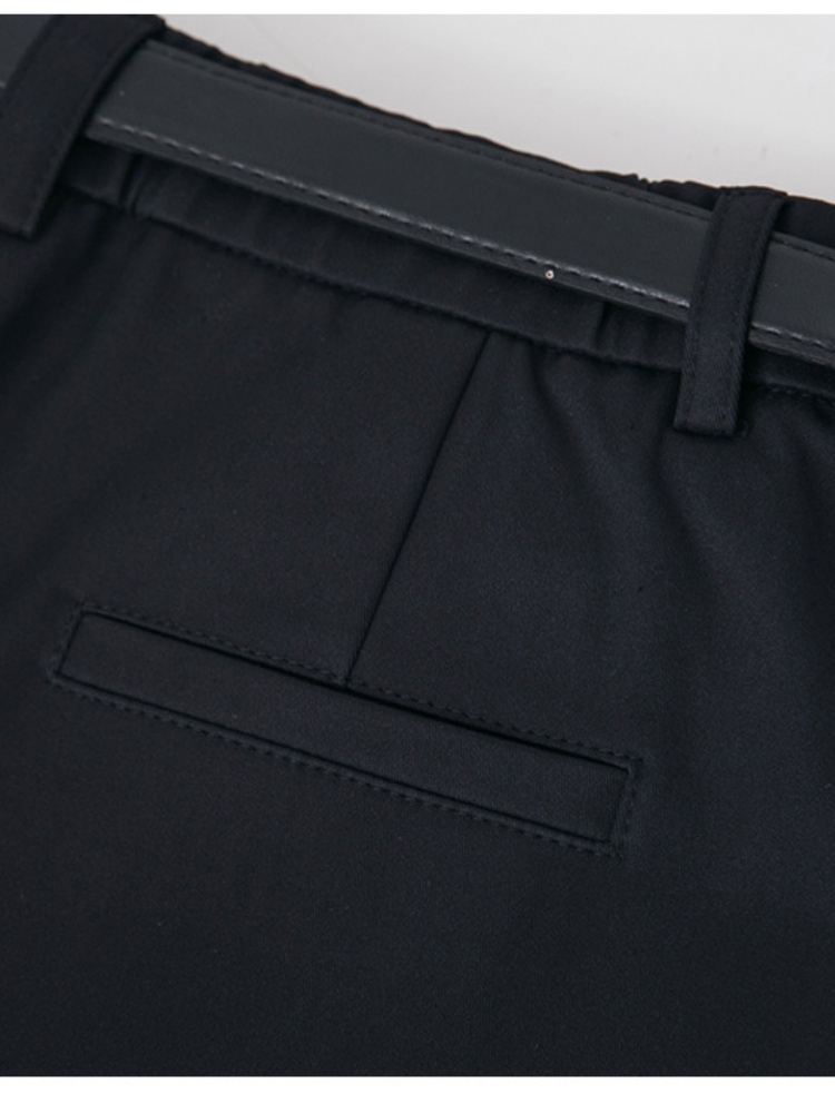 【大牌代工厂出品】和顺圣舒柔特后松紧弯刀裤3053·黑色