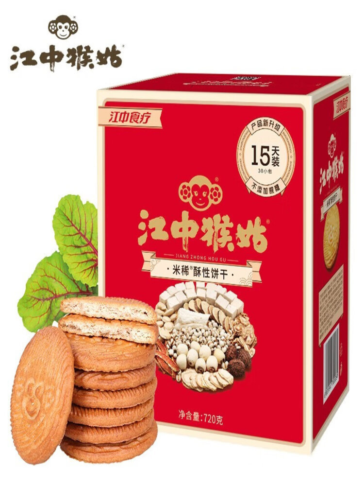 江中猴姑 米稀酥性饼干15天装720g