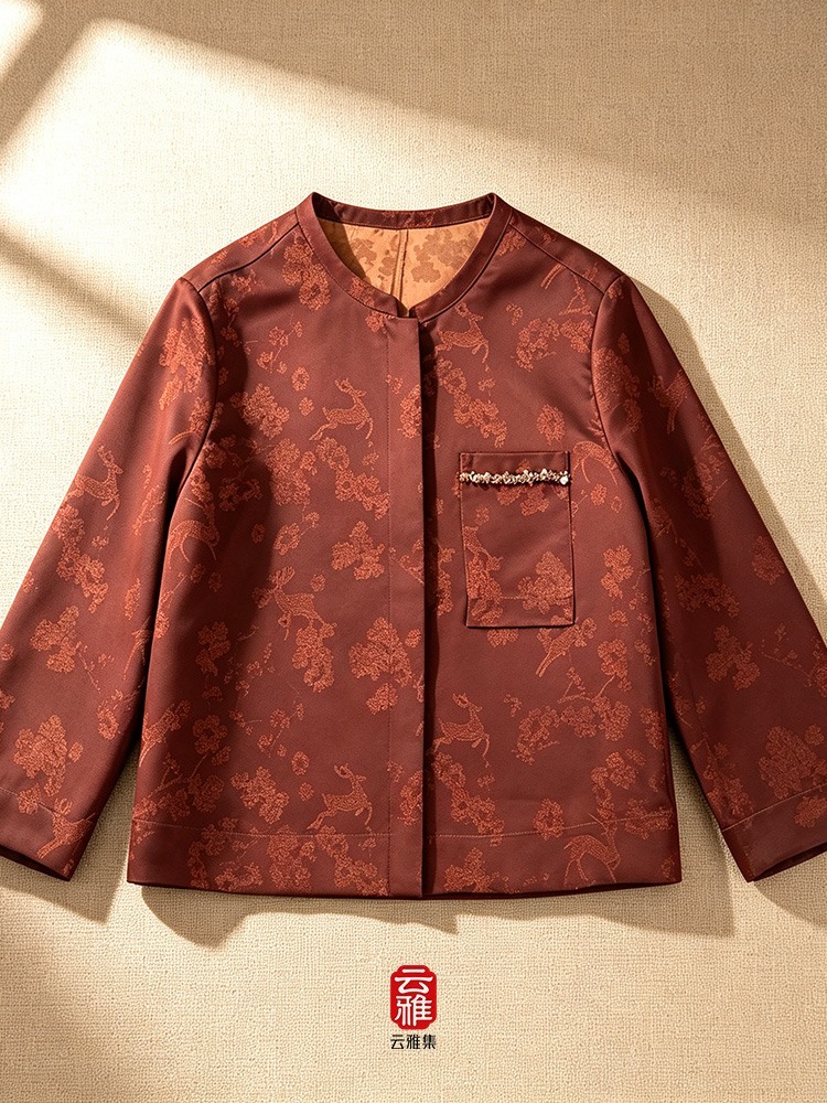 {预售}锦纯桑蚕丝金通正绢开衫JTZF20260371·咖色