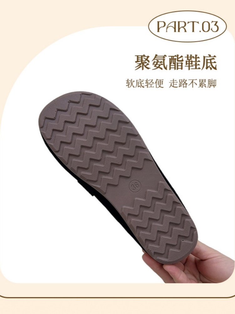 京昇轻软蝴蝶结豆豆鞋G66·驼色