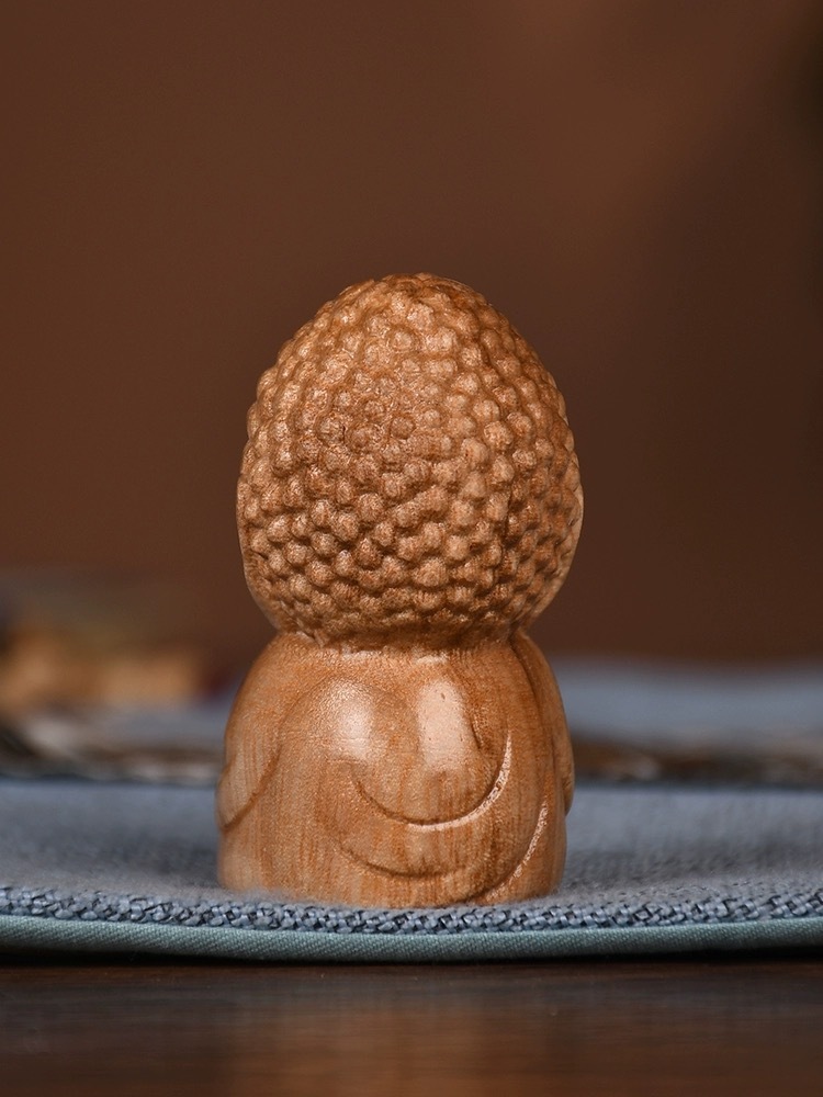 百年许氏 香樟木释迦摩尼小如来佛像客厅车载摆件