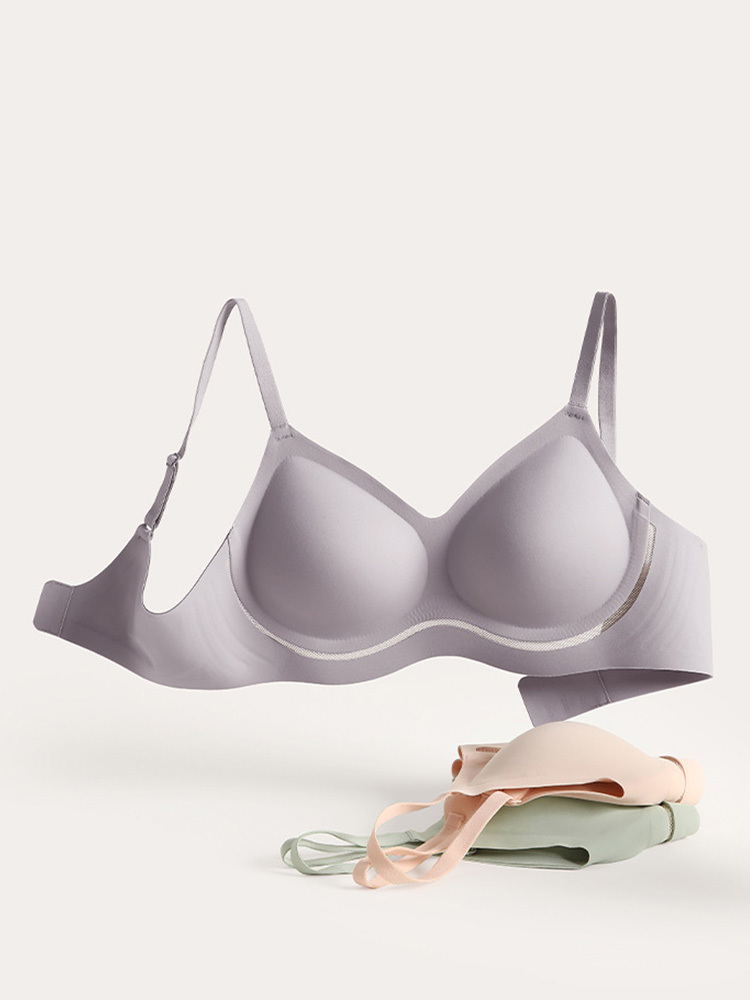 砾驾2026新款UU型内衣防下垂薄款透气无痕无钢圈文胸·SJFS-SJ202023绿色