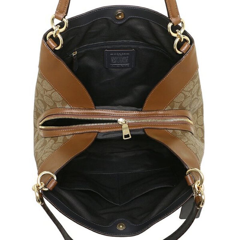 美国coach新款单肩牛皮女包