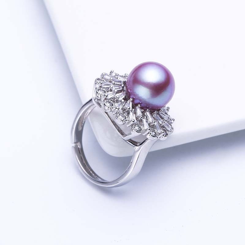 安妮“高贵典雅”紫色珍珠戒指