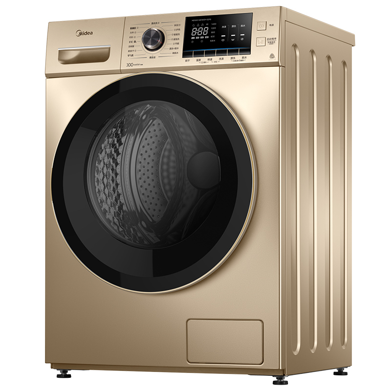 美的全自动滚筒洗衣机 10公斤 单洗MD100-1451WDY-G21G·金色
