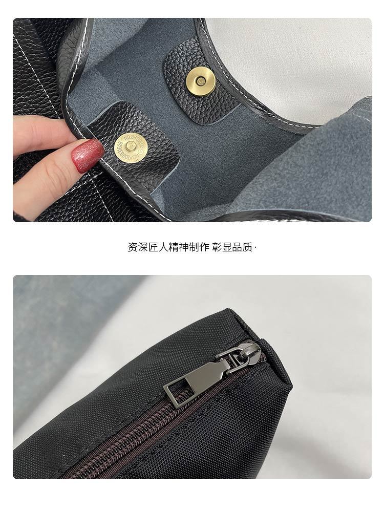 头层牛皮高级感小众真皮单肩斜挎包102#·卡其色