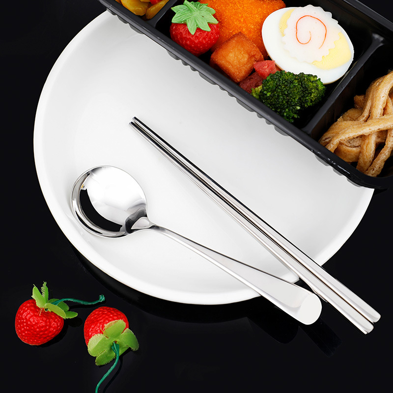 宜洁极致便携餐具两件套（勺筷）Y-7300·纯银色